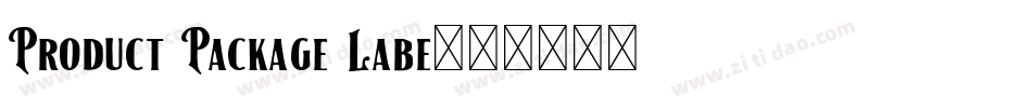 Product Package Labe字体转换